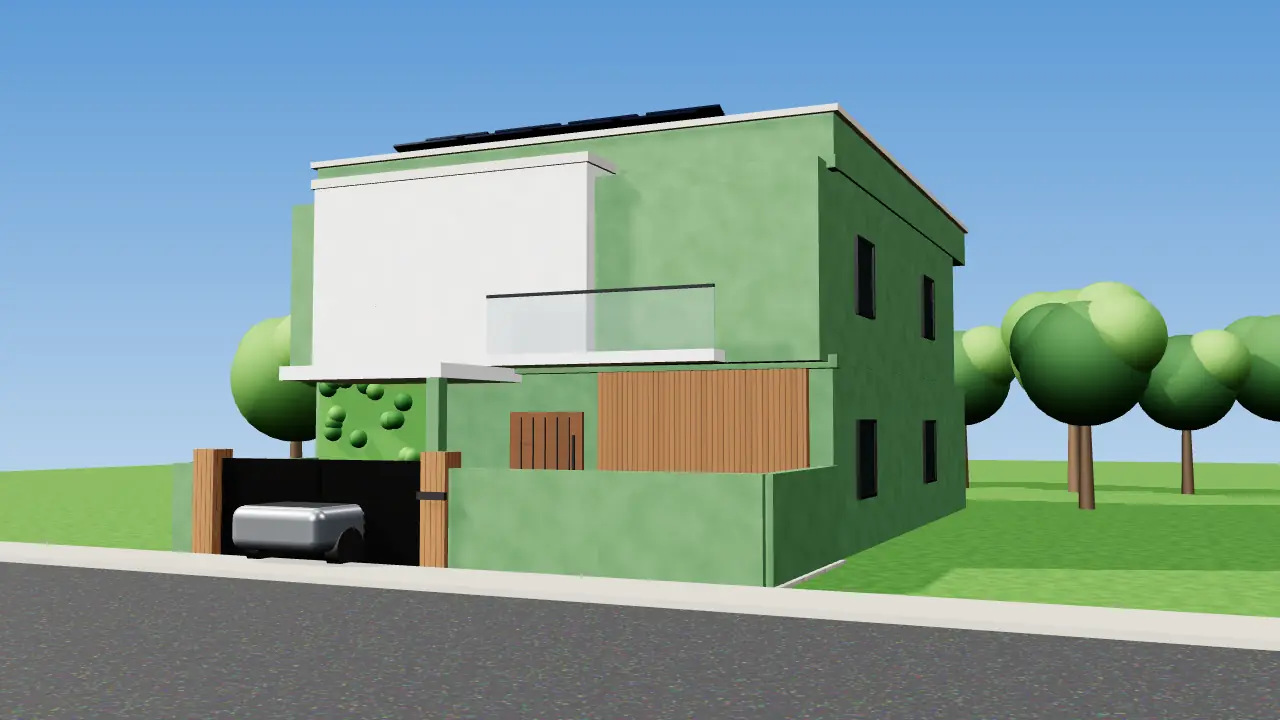 3D render: Eco-Friendly House Design