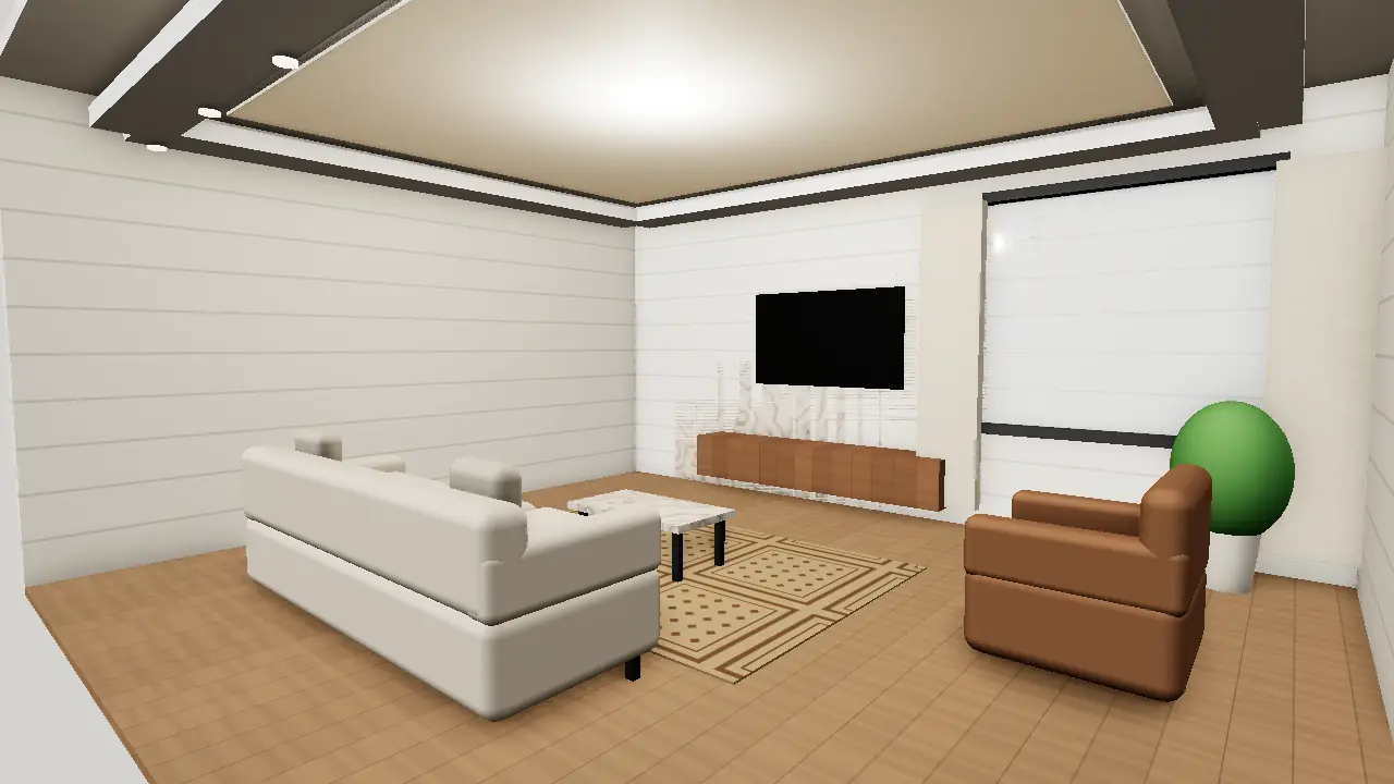 3D render: Rustic Farmhouse Interior