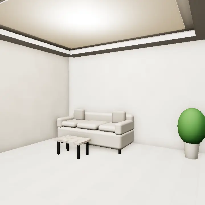3D render: Brass Wall Lights Beside Bed