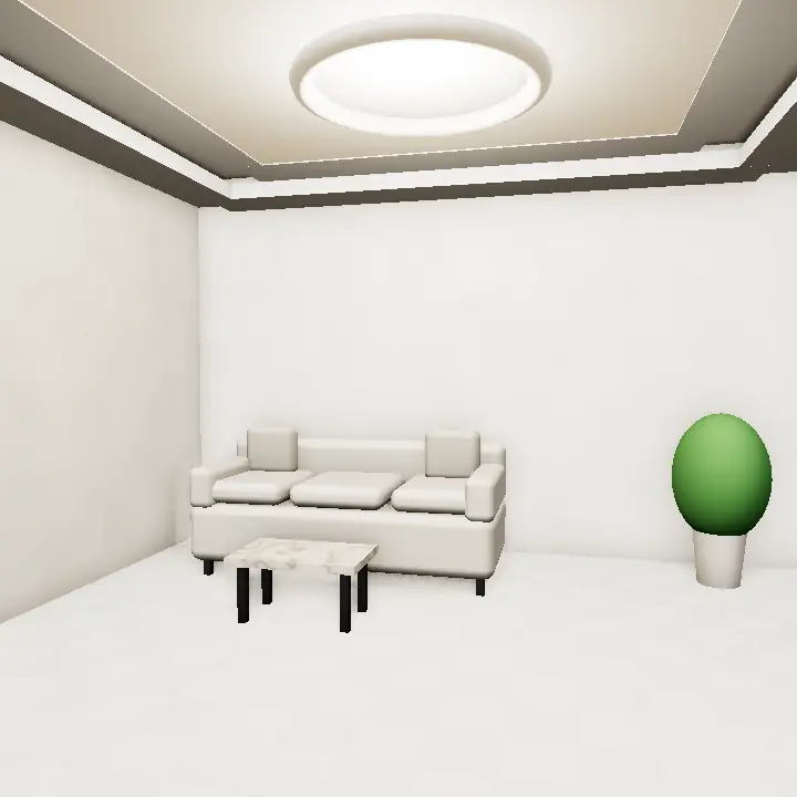 3D render: Smart Lighting Scene in TV Lounge