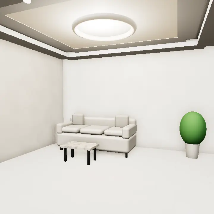 3D render: Warm Cove Lights in Bedroom Ceiling
