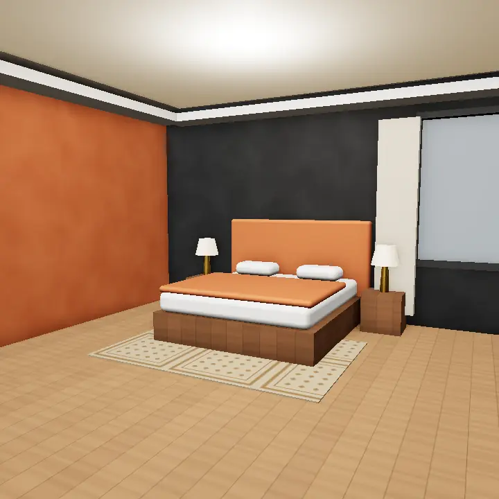 3D render: Terracotta Dining Room Wall