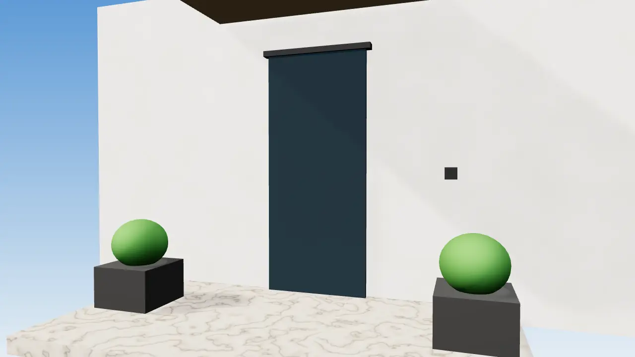3D render: Main Door Design