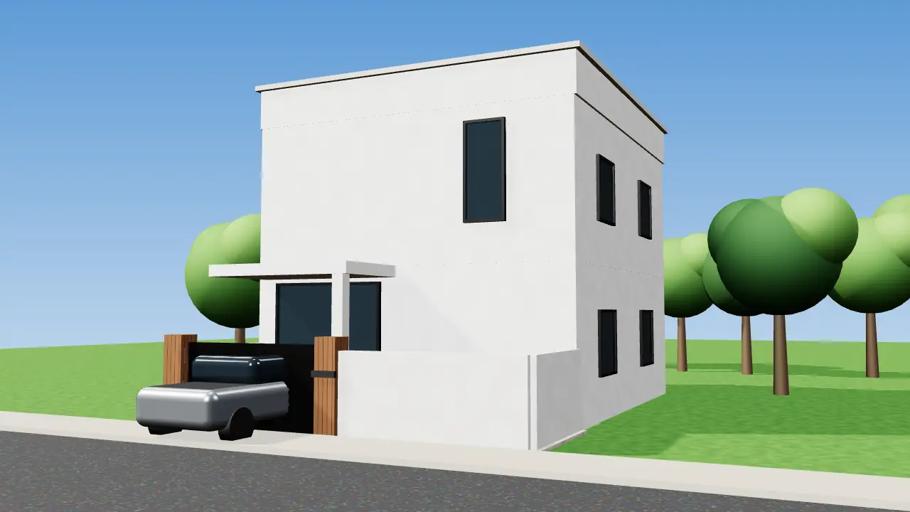 3D render: Minimalist House Design