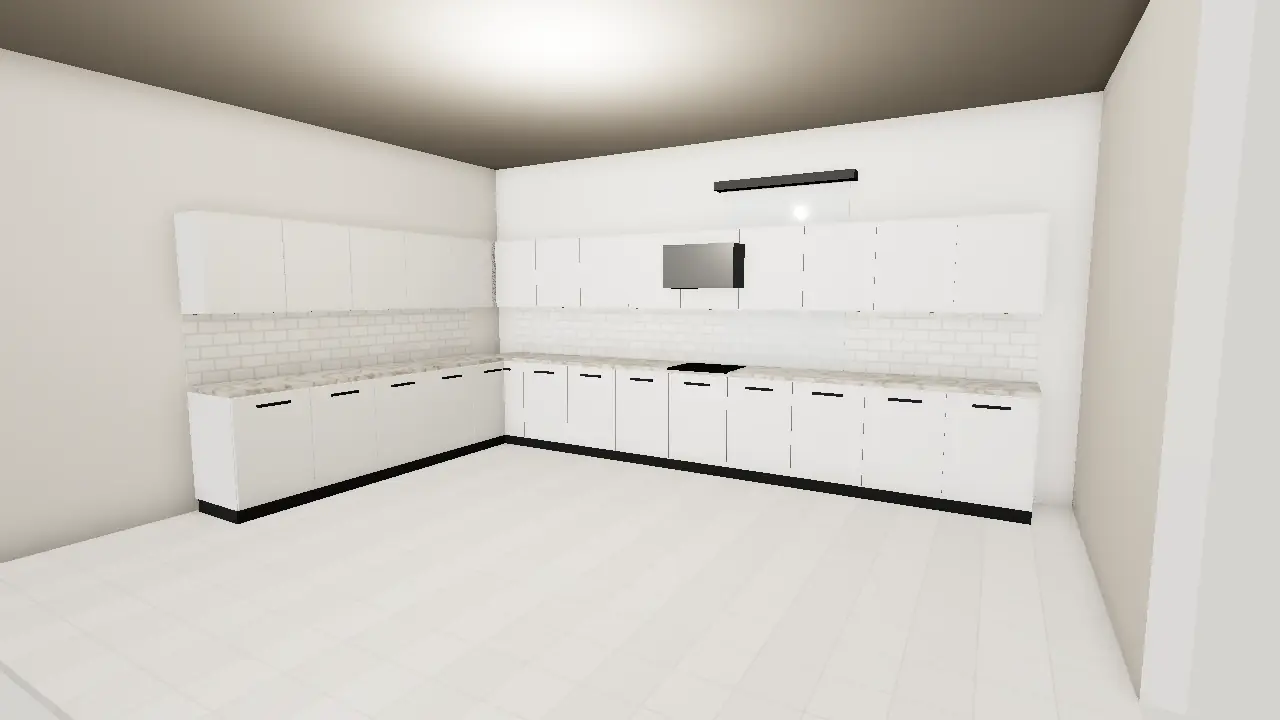 3D render: Modular Kitchen Design