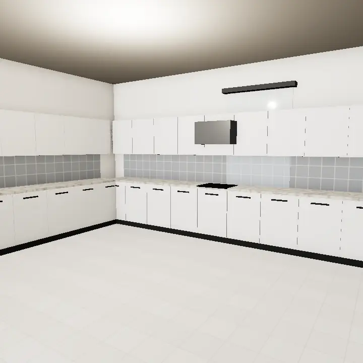 3D render: Grey Vertical Stack Tiles in Shower